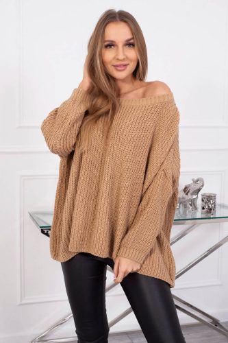 Camel oversize kötött  pulóver  