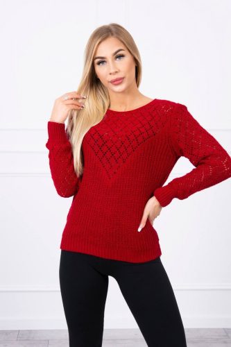 Piros kötött pulóver    