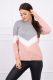 Szürke rózsaszín kötött pulóver