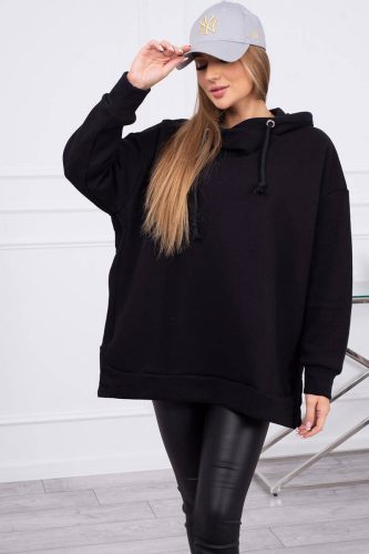 Fekete kapucnis pulóver    